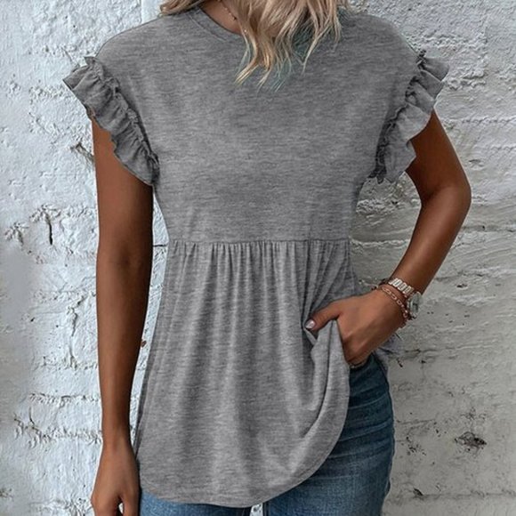 Tops - Gray Empire Waist Top